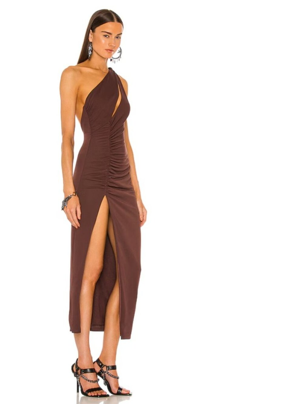 Dundas x Revolve Kate Midi Dress Brown Size S